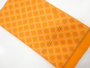 アンティーク　花菱模様織り出し　半幅帯（着用可）